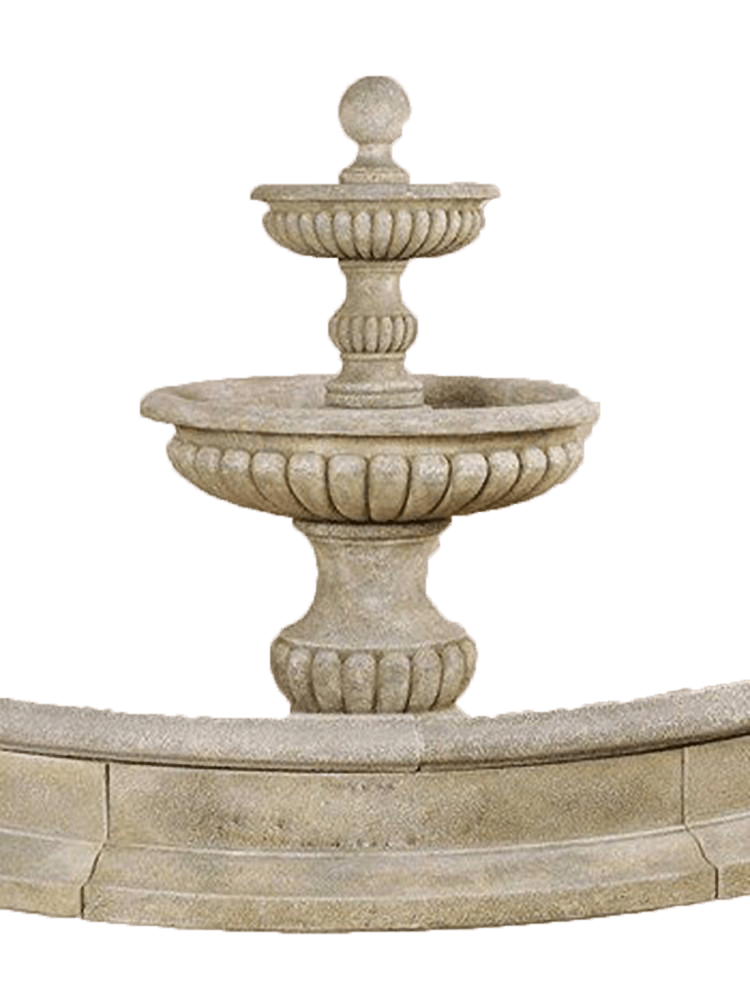 Acqua Sparta Two Tier Cast Stone Outdoor Water Fountain For Pond Fountain Tuscan 