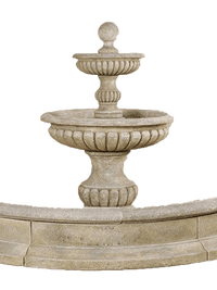 Thumbnail for Acqua Sparta Two Tier Cast Stone Outdoor Water Fountain For Pond Fountain Tuscan 