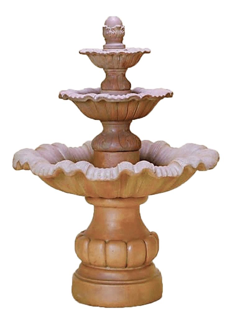 Mallorca Three Tier Cast Stone Outdoor Garden Fountain Fountain Tuscan 