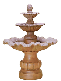 Thumbnail for Mallorca Three Tier Cast Stone Outdoor Garden Fountain Fountain Tuscan 