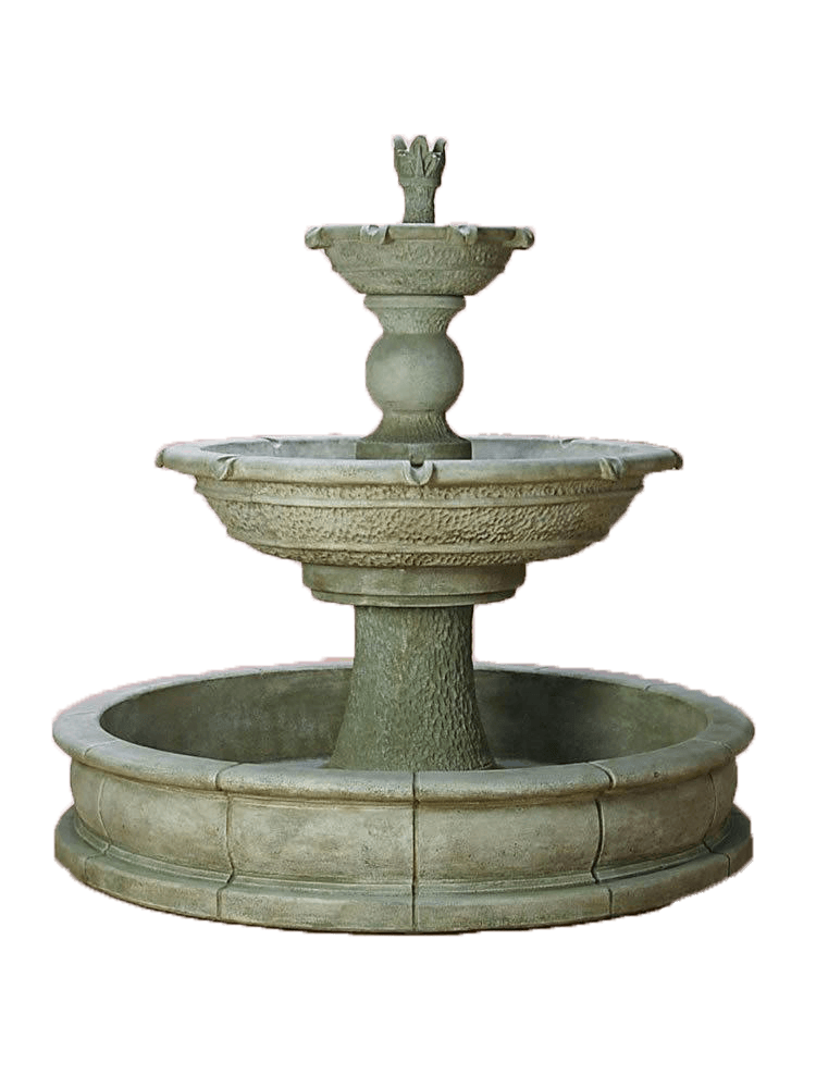 Antiquarium Two Tier Pond Cast Stone Outdoor Garden Fountain Fountain Tuscan 