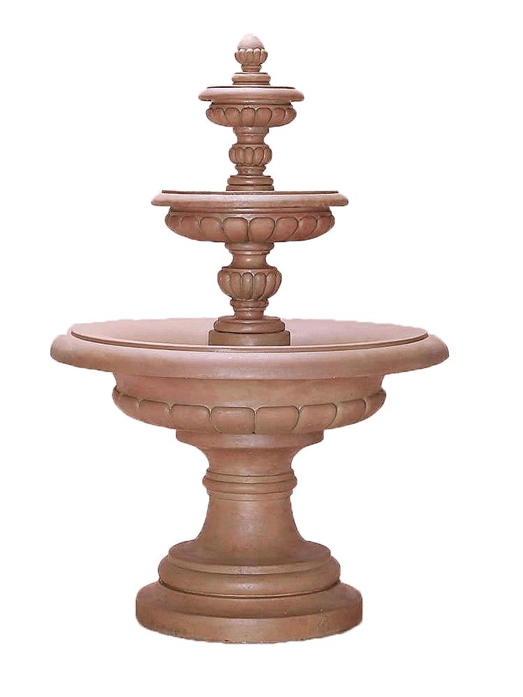 Via Roma Three Tier Cast Stone Outdoor Garden Fountain Fountain Tuscan 