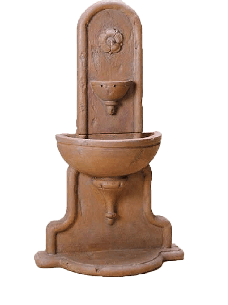 Augustana Wall Cast Stone Outdoor Garden Fountain Fountain Tuscan 