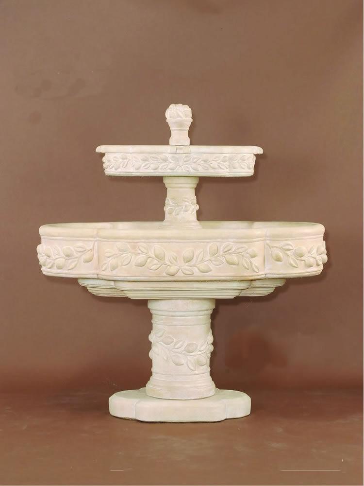 Limoni Romani Two Tier Cast Srone Outdoor Water Fountain Fountain Tuscan 