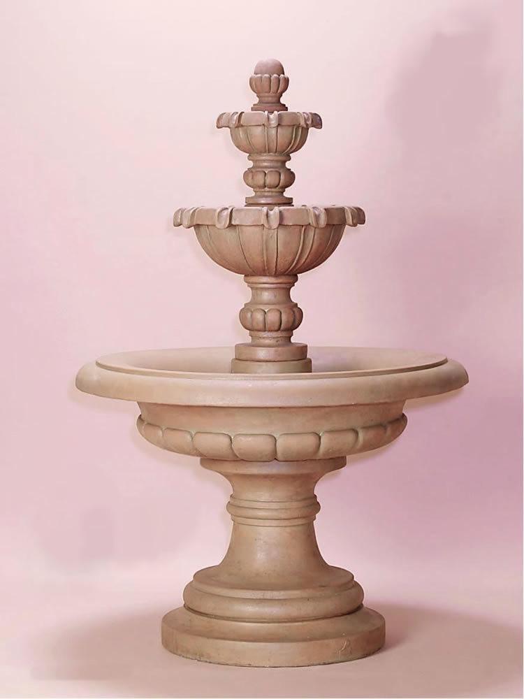 Padova Three Tier Cast Stone Outdoor Garden Fountain Fountain Tuscan 