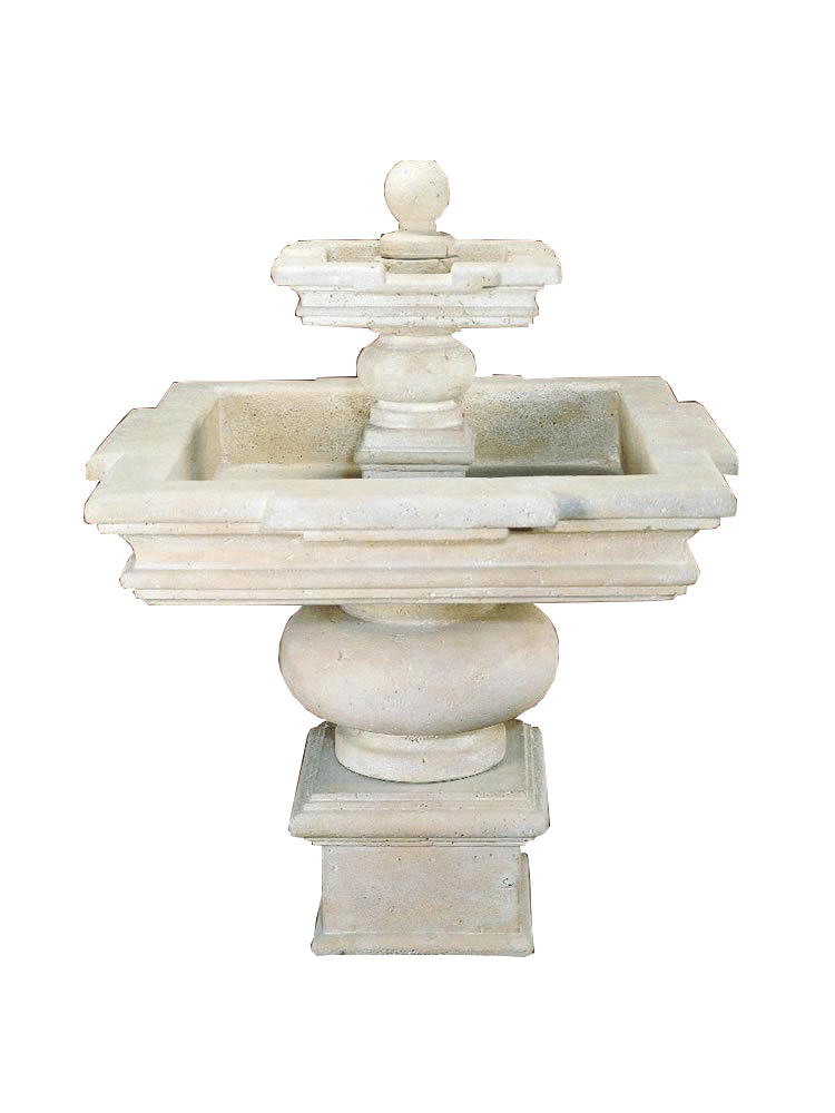 Fontana Quadra Cast Stone Outdoor Garden Fountain Fountain Tuscan 