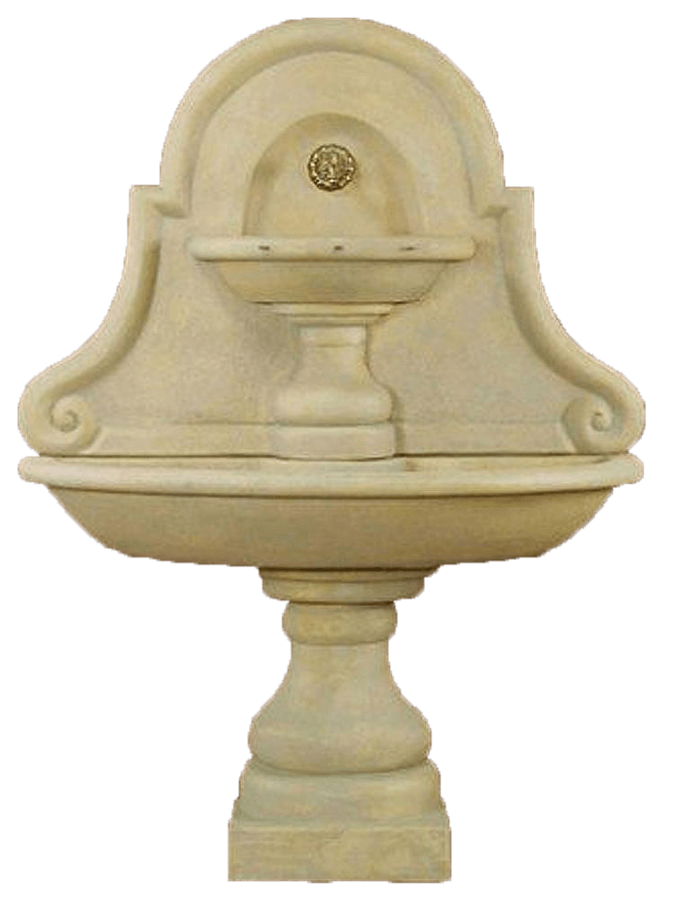 Belair Wall Cast Stone Outdoor Water Fountain For Spout Fountain Tuscan 