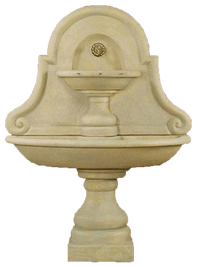 Thumbnail for Belair Wall Cast Stone Outdoor Water Fountain For Spout Fountain Tuscan 