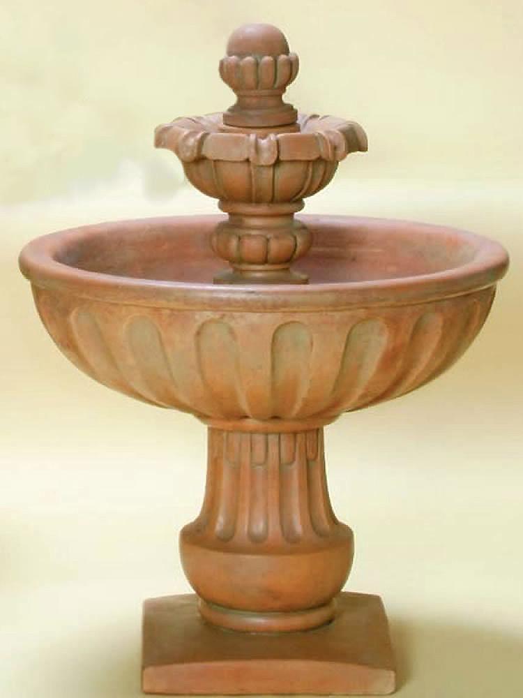 Alba Cast Stone Outdoor Garden Fountain Short Fountain Tuscan 