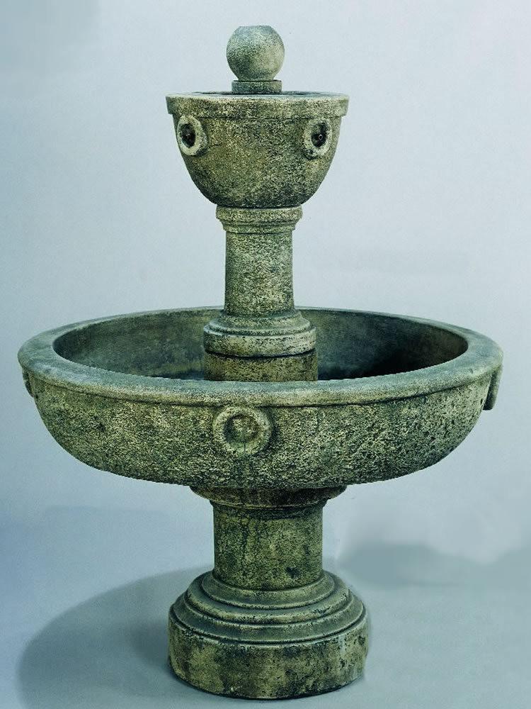 Nocera Cast Stone Outdoor Garden Fountain With Spout Fountain Tuscan 