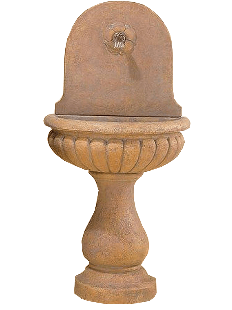 Tepula Wall Cast Stone Outdoor Garden Water Fountain for Spout Fountain Tuscan 