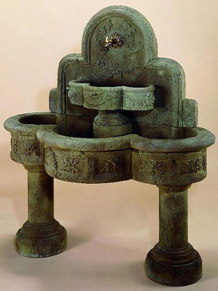 Ricco Deruta Wall Cast Stone Outdoor Garden Water Fountain For Spout Fountain Tuscan 