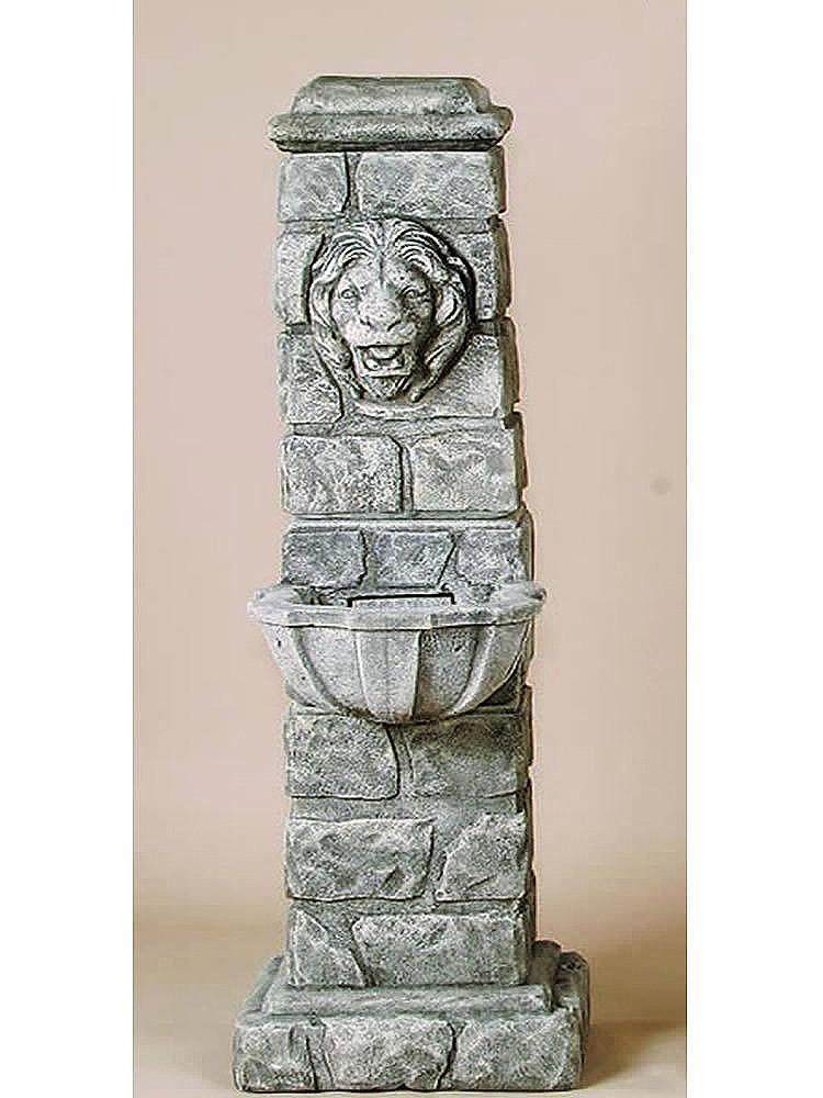 Via Medina Cast Stone Outdoor Water Fountain With Spout Fountain Tuscan 