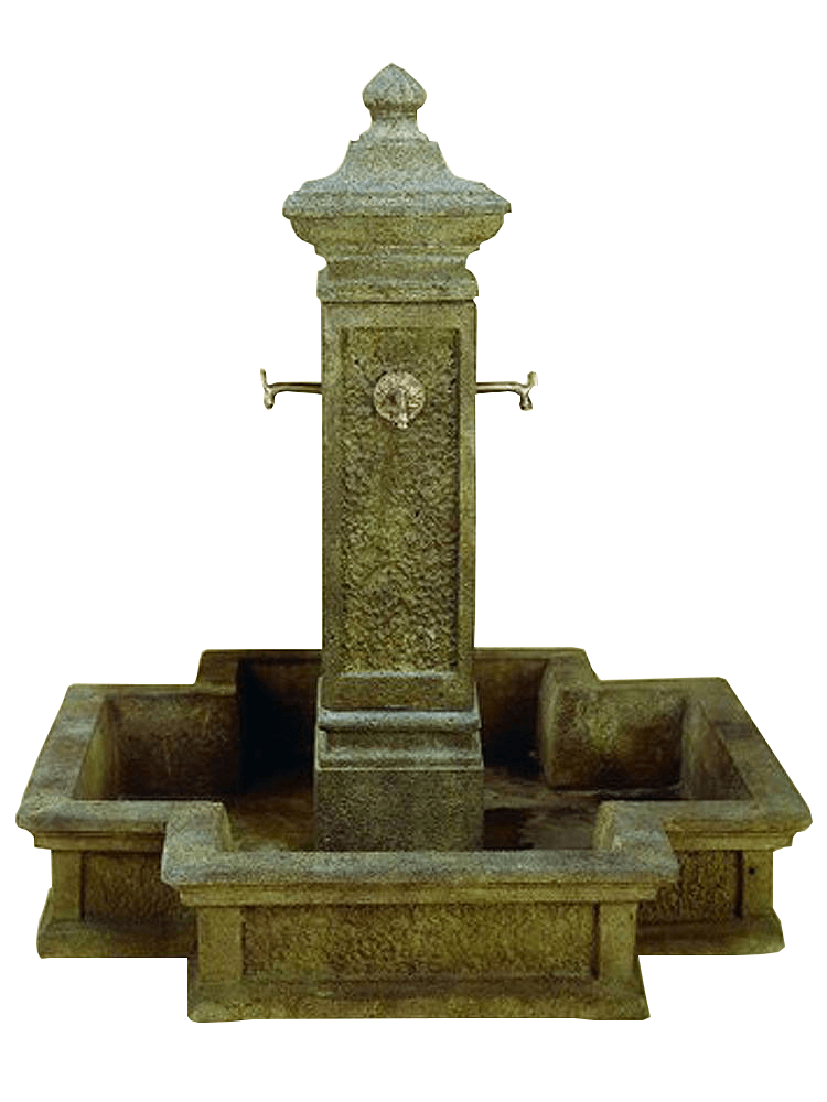San Martino Outdoor Cast Stone Garden Fountain With Spout Fountain Tuscan 