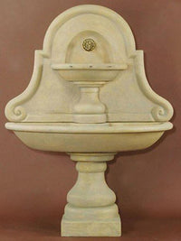 Thumbnail for Belair Wall Cast Stone Outdoor Water Fountain For Spout Fountain Tuscan 