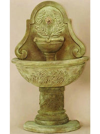 Thumbnail for Oliva Wall Cast Stone Outdoor Water Fountain for Spout Fountain Tuscan 