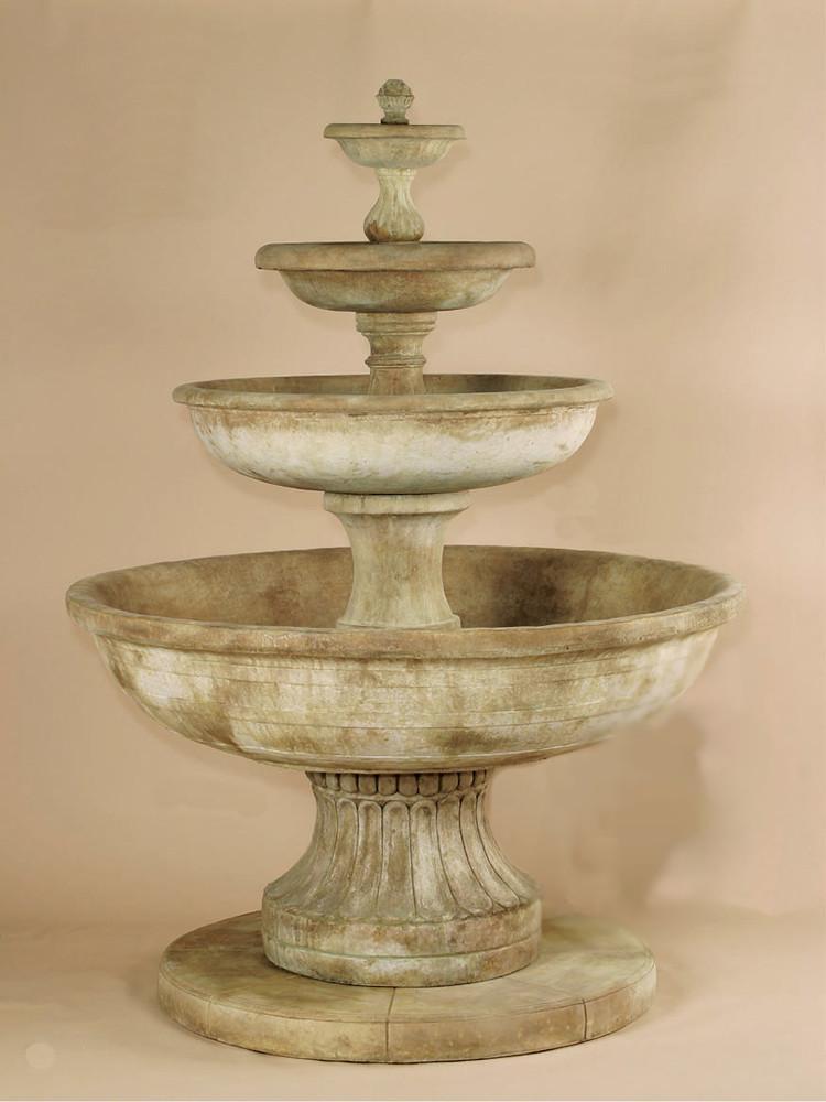 Four Tier Marina Cast Stone Outdoor Garden Fountain Fountain Tuscan 