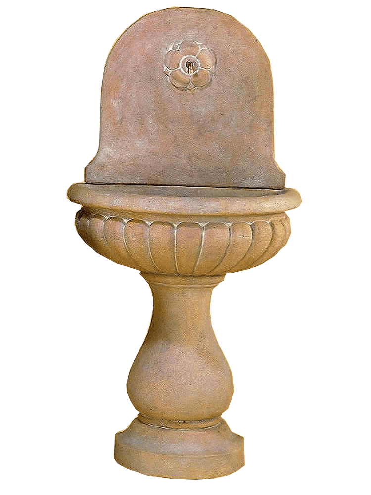 Tepula Wall Cast Stone Outdoor Garden Fountain With Spout Fountain Tuscan 