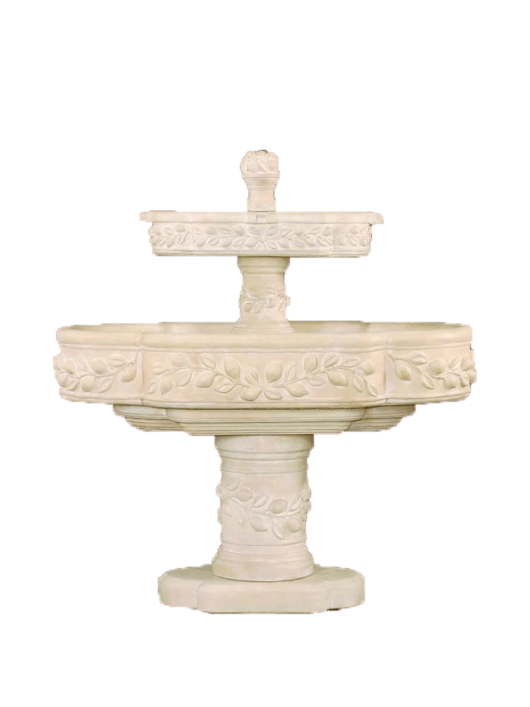 Limoni Romani Two Tier Cast Srone Outdoor Water Fountain Fountain Tuscan 