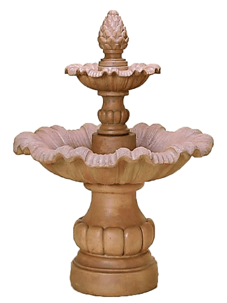 Viterbo Two Tier Cast Stone Outdoor Garden Fountain Fountain Tuscan 