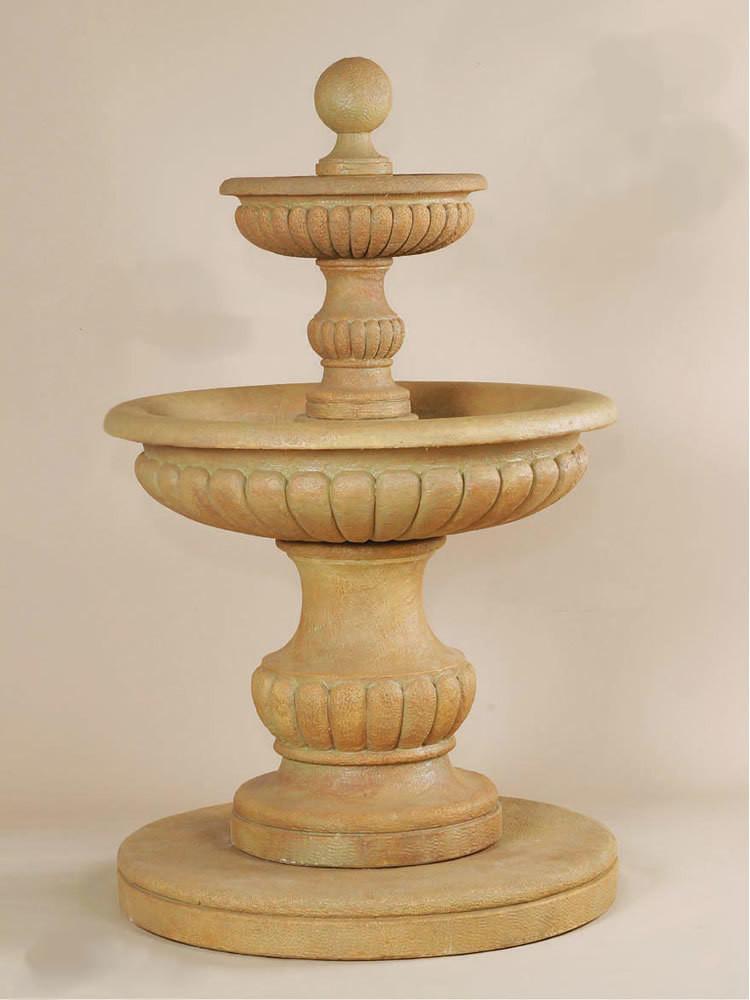 Acqua Sparta Two Tier Outdoor Water Cast Stone Garden Fountain Fountain Tuscan 