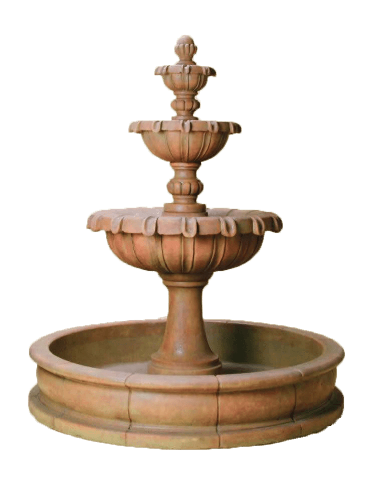 Chateau Pond Cast Stone Outdoor Garden Fountain Fountain Tuscan 