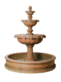 Thumbnail for Chateau Pond Cast Stone Outdoor Garden Fountain Fountain Tuscan 