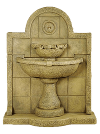 Thumbnail for Terme del Foro Wall Cast Stone Outdoor Water Fountain With Spout Fountain Tuscan 