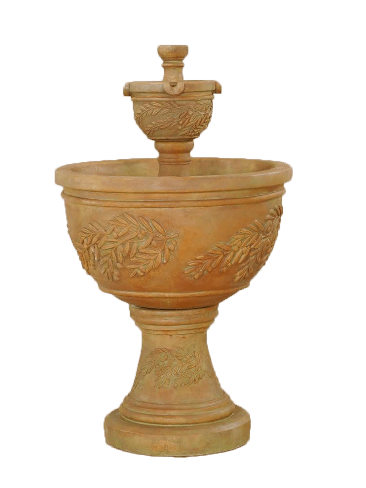 Oliva Two Tier Cast Srone Outdoor Water Fountain Fountain Tuscan 