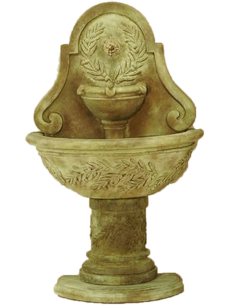 Oliva Wall Cast Stone Outdoor Water Fountain for Spout Fountain Tuscan 