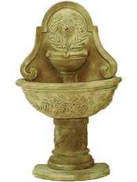 Thumbnail for Oliva Wall Cast Stone Outdoor Water Fountain for Spout Fountain Tuscan 
