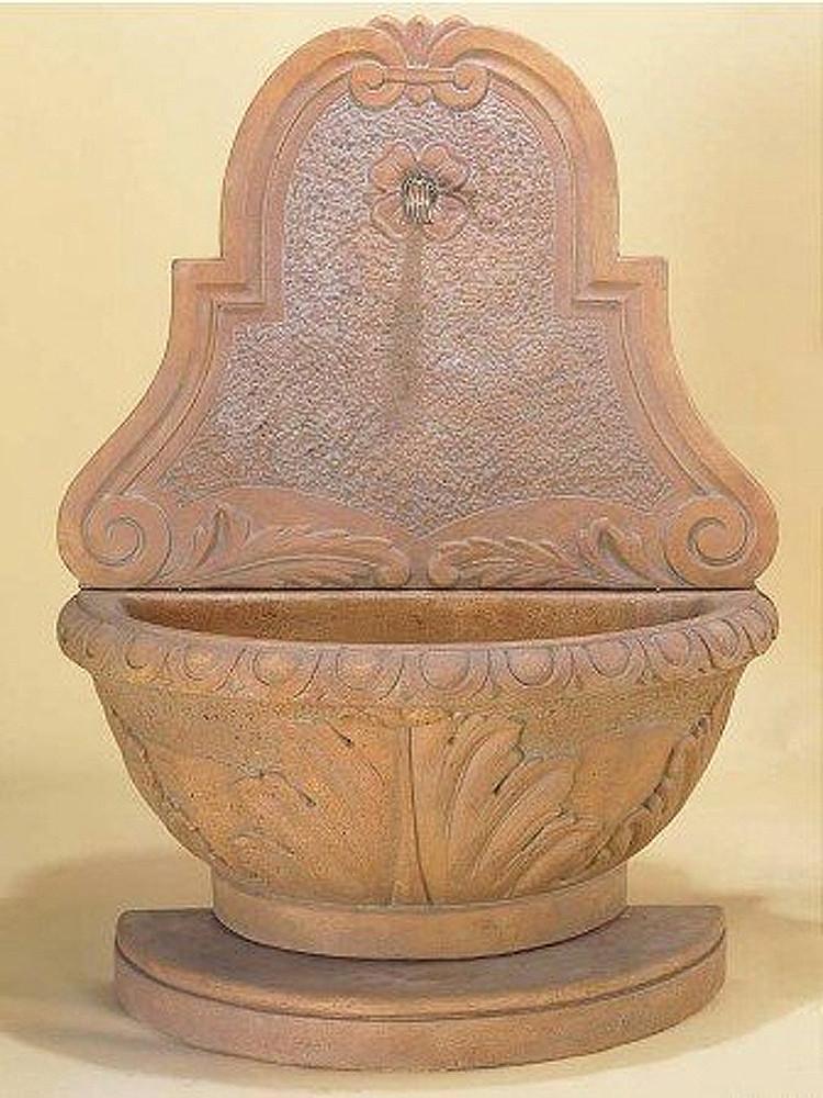 Como Wall Cast Stone Outdoor Garden Water Fountain for Spout Fountain Tuscan 