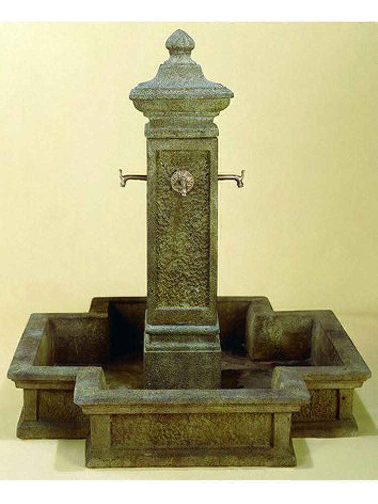 San Martino Outdoor Cast Stone Garden Fountain With Spout Fountain Tuscan 