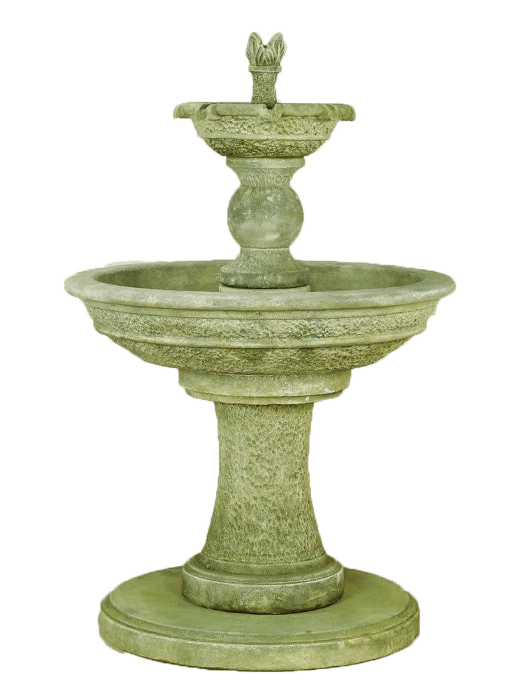 Antiquarium Two Tier Cast Stone Outdoor Water Fountain Fountain Tuscan 