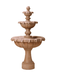 Thumbnail for Chateau Three Tier Cast Stone Outdoor Garden Fountain Fountain Tuscan 