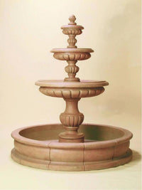 Thumbnail for Parigi Pond Outdoor Cast Stone Garden Fountain Fountain Tuscan 