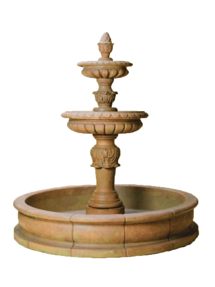 Fonte Acanto Pond Cast Stone Outdoor Garden Fountain Fountain Tuscan 
