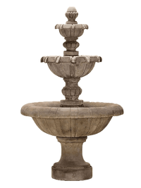 Thumbnail for Jardin Three Tier Cast Stone Outdoor Garden Fountain Short Fountain Tuscan 