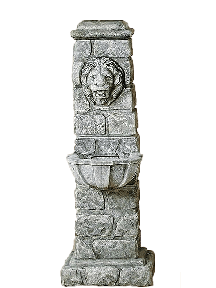 Via Medina Cast Stone Outdoor Water Fountain With Spout Fountain Tuscan 