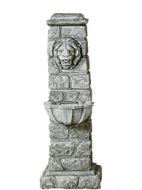 Thumbnail for Via Medina Cast Stone Outdoor Water Fountain With Spout Fountain Tuscan 