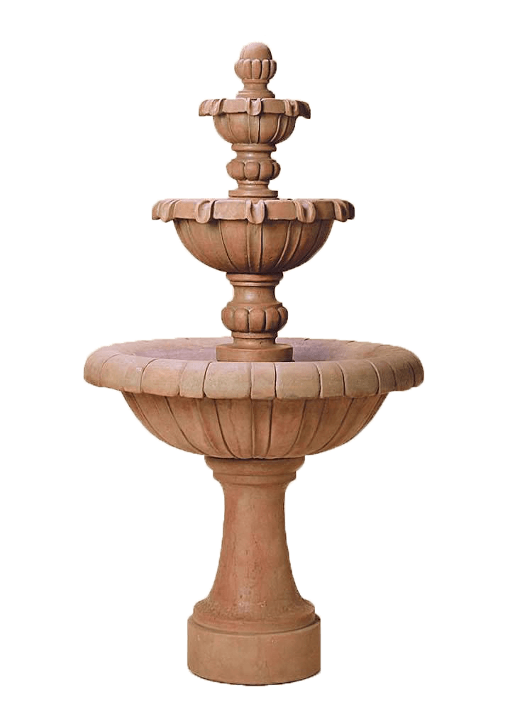 Jardin Three Tier Cast Stone Outdoor Garden Fountain Tall Fountain Tuscan 