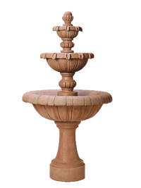 Thumbnail for Jardin Three Tier Cast Stone Outdoor Garden Fountain Tall Fountain Tuscan 