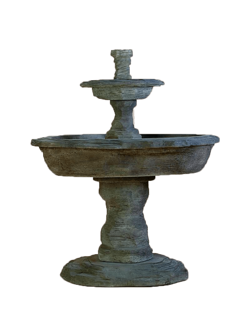 Artesia Slate Two Tier Cast Stone Outdoor Garden Fountain Fountain Tuscan 