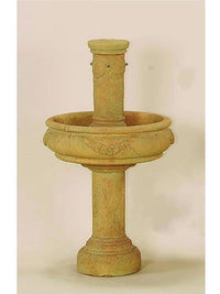 Thumbnail for Rosa Column Cast Stone Outdoor Garden with Tall Base Fountain Tuscan 