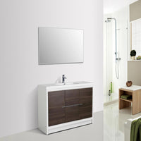 Thumbnail for Eviva Grace 48 in. White Bathroom Vanity with White Integrated Acrylic Countertop Vanity Eviva Gray Oak 
