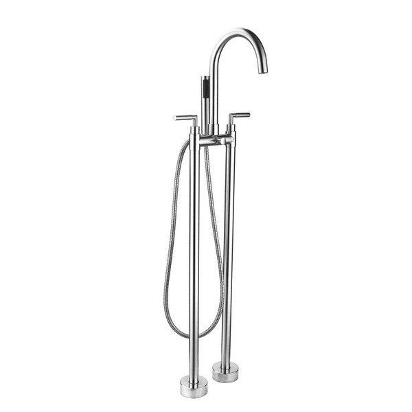 Eviva Alexa Free-Standing Tub Filler, Brushed Nickel Bathroom Accessories Eviva 