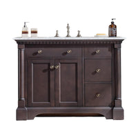 Thumbnail for Eviva Preston 37 in. Aged Chocolate Bathroom Vanity with White Carrara Marble Countertop and Undermount Sink Vanity Eviva 