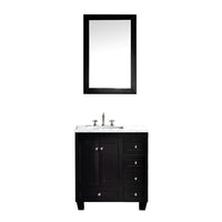 Thumbnail for Eviva Acclaim 28″ Transitional Bathroom Vanity w/ White Carrara Top Vanity Eviva Espresso 