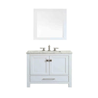 Thumbnail for Eviva Aberdeen 30″ Transitional Bathroom Vanity w/ White Carrara Top Vanity Eviva White 