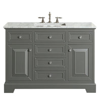 Thumbnail for Eviva Monroe 42″ Transitional Bathroom Vanity w/ White Carrara Top Vanity Eviva Gray 